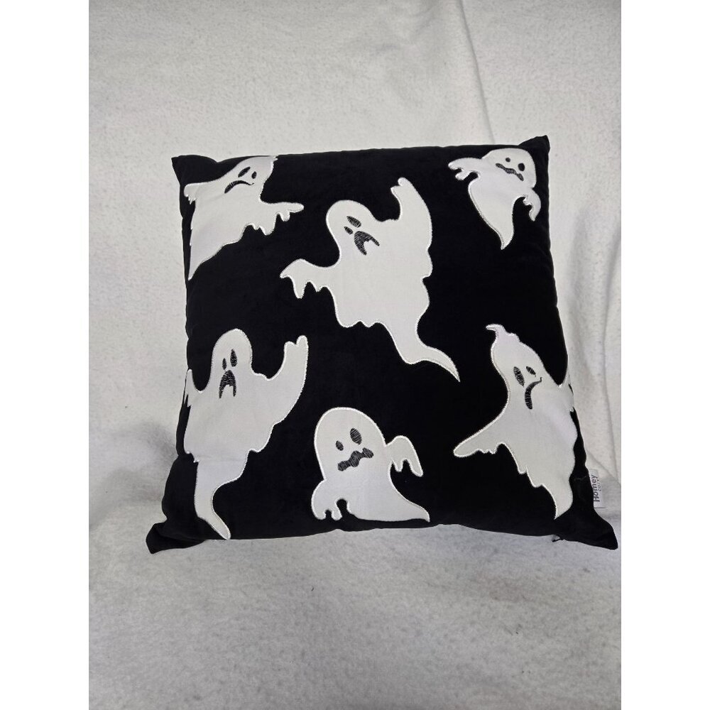 Halloween Ghost Black and white Print Throw‎ Pillow Homey Cozy Brand